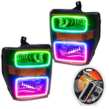 Load image into Gallery viewer, Oracle 08-10 Ford F250/350 LED HL - Black - ColorSHIFT SEE WARRANTY