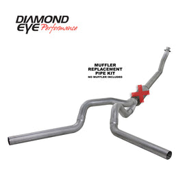 KIT Diamond Eye 4 pulgadas TB MFLR RPLCMENT TUBO DOBLE AL: 94-02 DODGE CUMMINS 5.9L