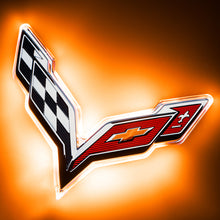 Cargar imagen en el visor de la galería, Oracle Corvette C7 Rear Illuminated Emblem - Dual Intensity - Amber SEE WARRANTY
