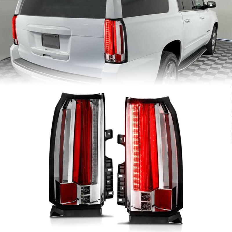 ANZO 2015-2017 Chevrolet Suburban/Tahoe Luces traseras LED cromadas