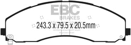 EBC 2017+ Ford F-450 Pastillas de freno delanteras/traseras Yellowstuff