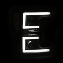 Cargar imagen en el visor de la galería, Faros delanteros LED ANZO 17-18 Ford F-250 Super Duty Faros delanteros LED estilo tablón negros (par)