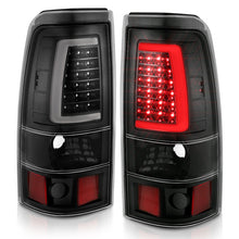 Cargar imagen en el visor de la galería, ANZO 2003-2006 Chevy Silverado 1500 luces traseras LED estilo tablón negro con lente transparente