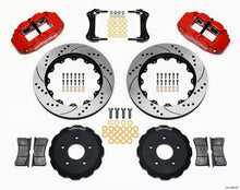 Cargar imagen en el visor de la galería, Wilwood Narrow Superlite 6R Front Hat Kit 14.00in Drill Red Backdraft Cobra (BMW E36 Based)