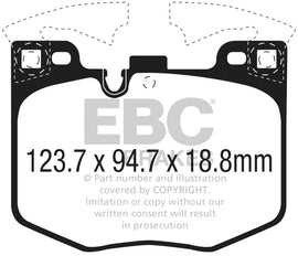 EBC 2017+ BMW 530 2.0L Turbo (G30) Pastillas de freno delanteras Yellowstuff