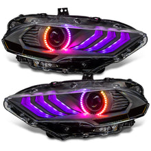 Load image into Gallery viewer, Oracle Lighting 18-23 Ford Mustang Dynamic ColorSHIFT LED Headlights - Black Series SEE WARRANTY