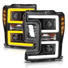 Cargar imagen en el visor de la galería, Faros delanteros LED ANZO 17-18 Ford F-250 Super Duty Faros delanteros LED estilo tablón negros (par)