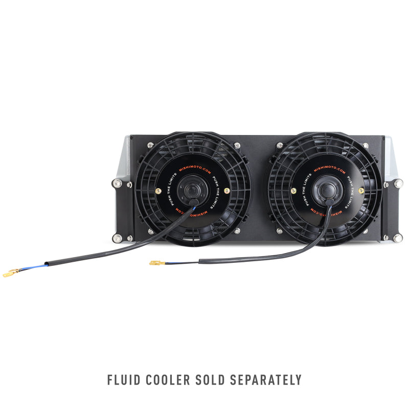 Mishimoto Universal 17 pulgadas. Cubierta del ventilador del enfriador de aceite de alta resistencia - Negro microarrugado