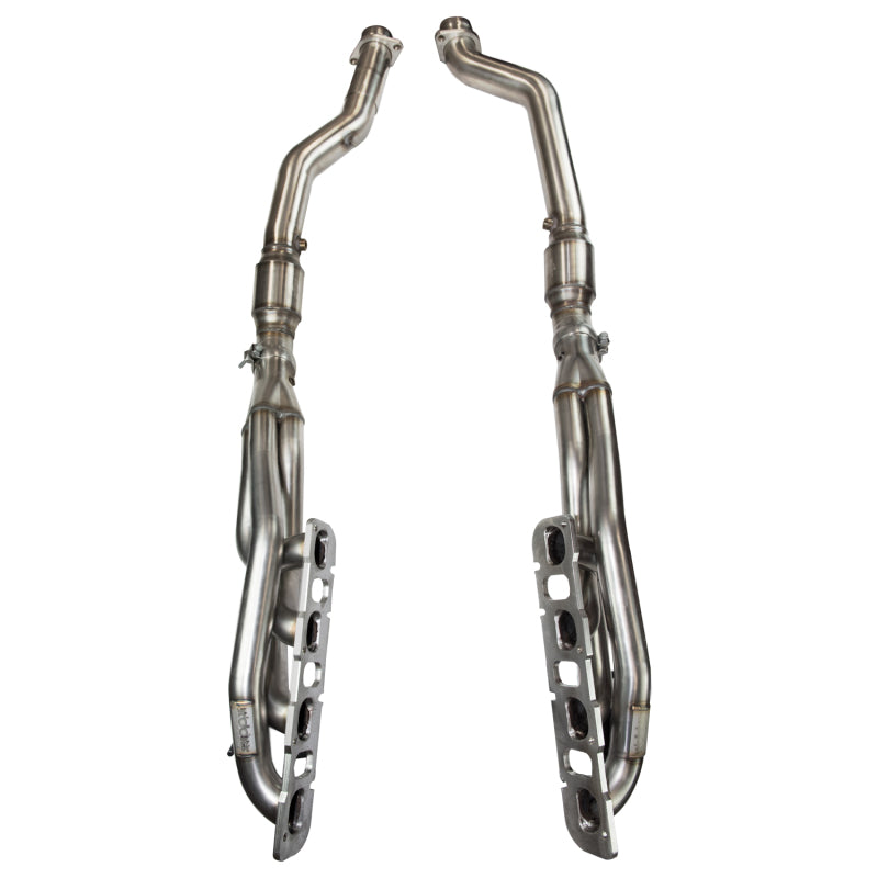 Kooks 12+ Jeep Grand Cherokee 6.4L 1-7/8 pulgadas x 3 pulgadas SS cabezales de tubo largo con tubos de conexión con gato verde