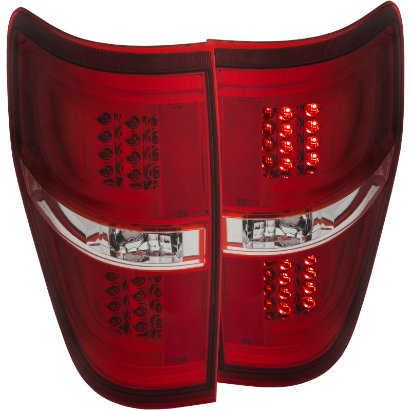 ANZO 2009-2013 Ford F-150 luces traseras LED rojo/transparente
