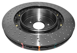 DBA 10-15 Chevrolet Camaro SS V8 Rotor perforado en cruz delantero serie 5000 con sombrero negro
