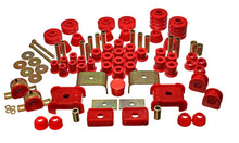 Cargar imagen en el visor de la galería, Suspensión energética 73-80 Chevy/GMC 4WD (con resortes delanteros originales) Juego de bujes maestros Hyper-flex rojos