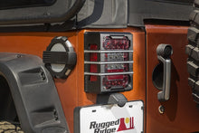 Cargar imagen en el visor de la galería, Rugged Ridge 07-18 Jeep Wrangler JK Brushed Black Elite Tail Light Guards