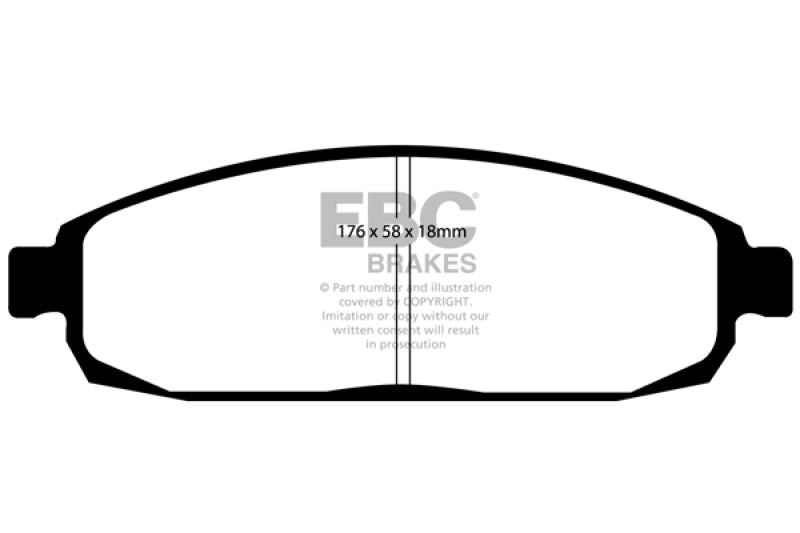 EBC 05-10 Jeep Commander 3.7 Pastillas de freno delanteras extra resistentes