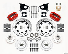 Cargar imagen en el visor de la galería, Wilwood Forged Dynalite Front Kit 12.19in Drilled Red AMC 71-76 OE Disc w/o Bendix Brakes