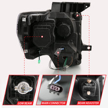 Cargar imagen en el visor de la galería, ANZO 2009-2013 Ford F-150 Barra de luz para proyector G4 Switchback HL cromado ámbar