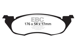 EBC 91-96 Dodge Dakota 2WD 2.5 Pastillas de freno delanteras Greenstuff