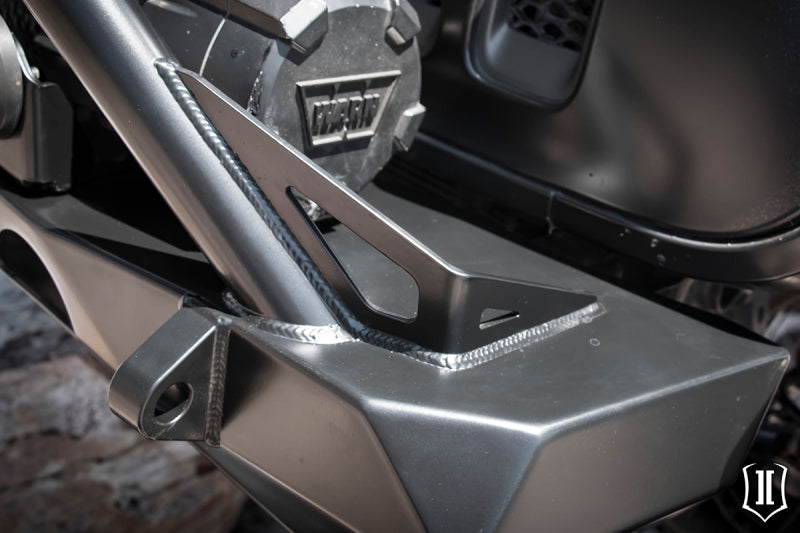 ICON 2018+ Jeep Wrangler JL / 2020+ Jeep Wrangler JT Pro Series Parachoques delantero con barra/pestañas