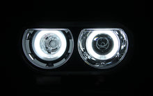 Cargar imagen en el visor de la galería, ANZO 2008-2014 Dodge Challenger Projector Headlights w/ Halo Black (CCFL)
