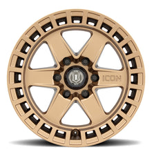 Cargar imagen en el visor de la galería, ICON Raider 17x8.5 6x135 6mm Offset 5in BS Rueda de latón satinado