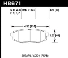 Cargar imagen en el visor de la galería, Hawk 11+ Subaru Legacy GT Performance Ceramic Rear Street Brake Pads