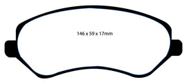EBC 04-07 Chrysler Town & Country 3.3 Tambores traseros Pastillas de freno delanteras Greenstuff