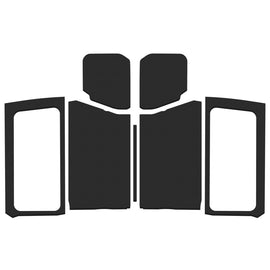 DEI 18-23 Jeep Wrangler JL Kit completo de tapete para techo de 2 puertas - 7 piezas - Aspecto de cuero negro