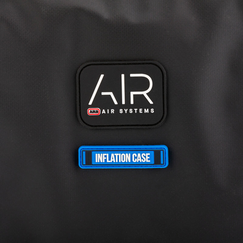 Caja de inflación ARB Acabado negro con detalles azules Tiras reflectantes de material de PVC