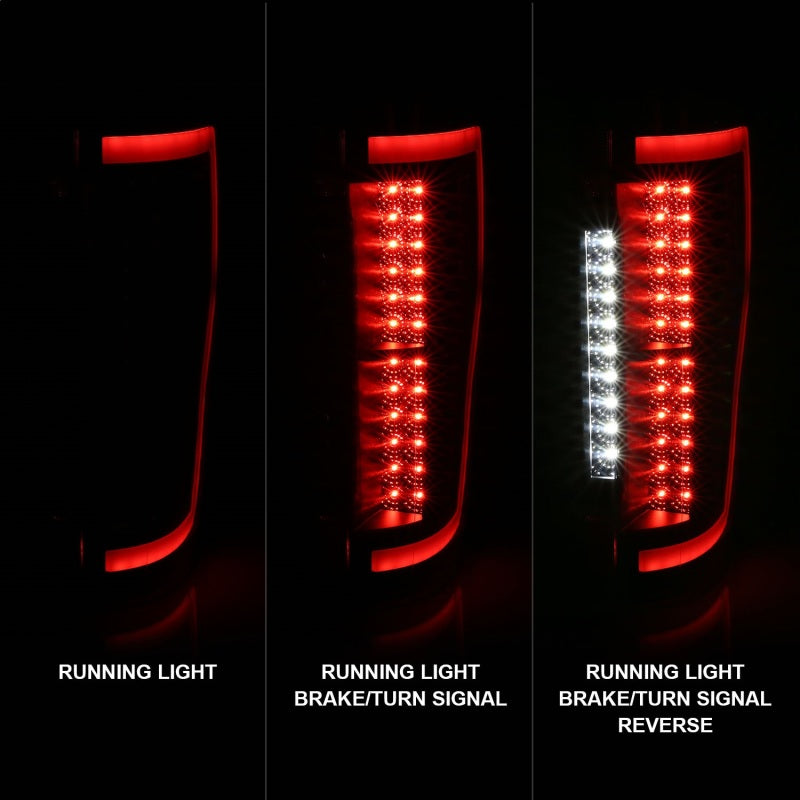 Luces traseras LED ANZO 2017+ Ford F-250 - Negro/Ahumado