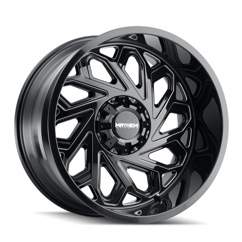 Mayhem 8112 Essex 20x10 / 5x127 BP / -19mm Offset / 87.1mm Buje Negro con rueda de radios fresados