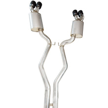 Cargar imagen en el visor de la galería, Kooks 10-15 Chevy Camaro SS/ZL1/1LE 3in Cat Back w/ 4in Slash Cut Black Tips