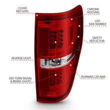 Cargar imagen en el visor de la galería, ANZO 2009-2013 Ford F-150 luces traseras LED rojo/transparente