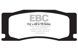 EBC 08-09 Jaguar XKR 4.2L Pastillas de freno delanteras sobrealimentadas Bluestuff