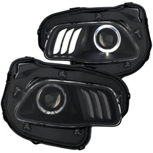 Cargar imagen en el visor de la galería, ANZO 2014-2016 Jeep Cherokee Proyector Faros delanteros Negro claro con blanco y rojo