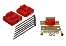 Cargar imagen en el visor de la galería, Energy Suspensión 87-91 Suburban C10-C30 2WD Motor rojo y soportes de transmisión, acabado en zinc