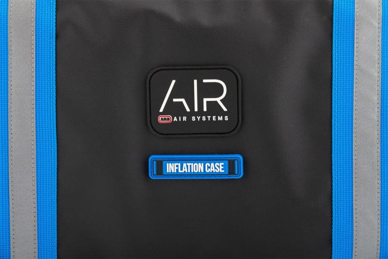 Caja de inflación ARB Acabado negro con detalles azules Tiras reflectantes de material de PVC