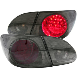 ANZO 2003-2008 Toyota Corolla luces traseras LED rojo/ahumado