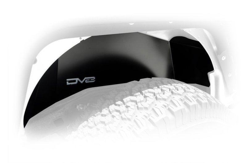 Guardabarros interior trasero de aluminio DV8 Offroad 07-18 Jeep Wrangler JK - Negro