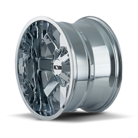 Rueda cromada ION tipo 141 20x9 / 8x165.1 BP / 18 mm de compensación / buje de 130.8 mm
