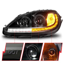 Cargar imagen en el visor de la galería, ANZO 05-13 Chevrolet Corvette Projector Headlights w/switchback &amp; Sequential LED - Black Amber
