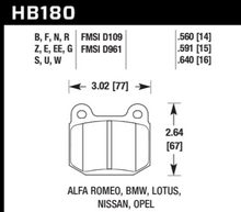 Cargar imagen en el visor de la galería, Hawk 1984-1986 Alfa Romeo GTV-6 2.5 HPS 5.0 Pastillas de freno delanteras