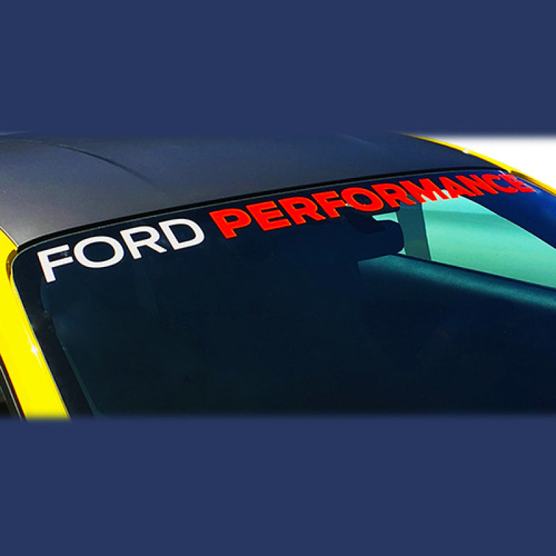 Ford Performance 2015-2017 Mustang Parabrisas Banner Ford Performance - Blanco / Rojo
