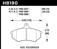 Cargar imagen en el visor de la galería, Hawk 1985 Audi 4000 1.8L S 256mm Rotors Front ER-1 Brake Pads
