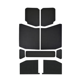 DEI 18-23 Jeep Wrangler JL 4 puertas Boom Mat Headliner - 9 piezas - Aspecto de cuero negro