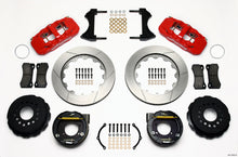 Cargar imagen en el visor de la galería, Wilwood AERO4 Rear P-Brake Kit 14.00in Red Ford 8.8 w/2.5in Offset-5 Lug