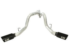aFe MACHForce XP Escape Aluminizado Dual Split DPF Back 11-15 GM Diesel Truck V8-6.6L (td) (punta BLK)