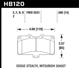 Pastillas de freno delanteras Hawk Mitsubishi 3000 GT VR4/ Dodge Stealth R/T 4WD Azul 9012 Race
