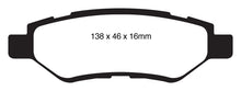Cargar imagen en el visor de la galería, EBC 08-13 Cadillac CTS 3.0 Yellowstuff Rear Brake Pads