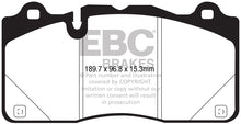 Cargar imagen en el visor de la galería, EBC 16-18 Cadillac CTS-V Redstuff Pastillas de freno delanteras de cerámica con poco polvo