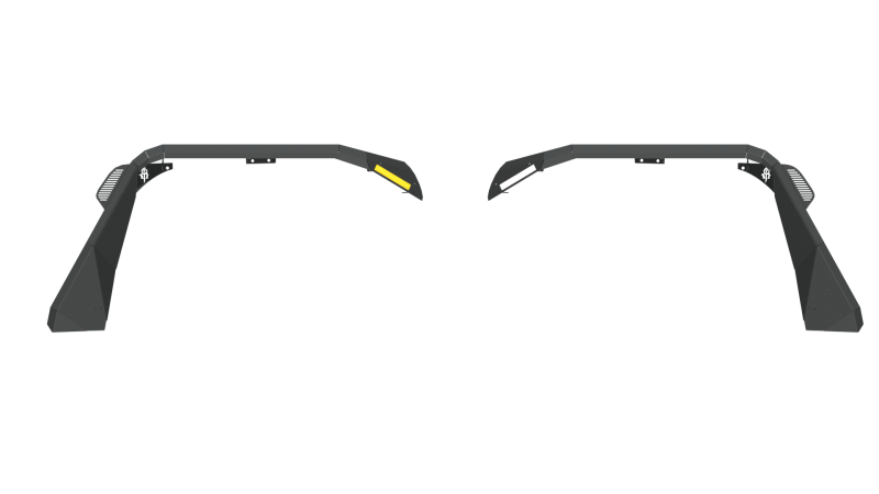 Road Armor 18-20 Jeep Wrangler JL Stealth guardabarros delantero con interruptor LED DRL - Tex Blk